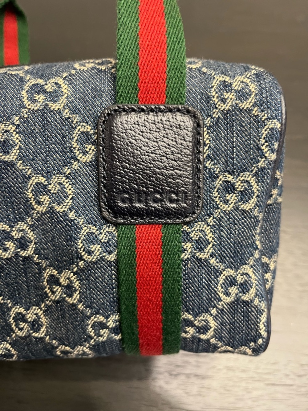 NEW ❤️Gucci💚 Mini GG Handbag in Blue & White GG Denim - Picture 11 of 15